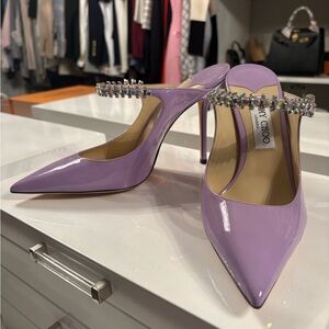 Jimmy Choo 💜 Bing Crystal Mules